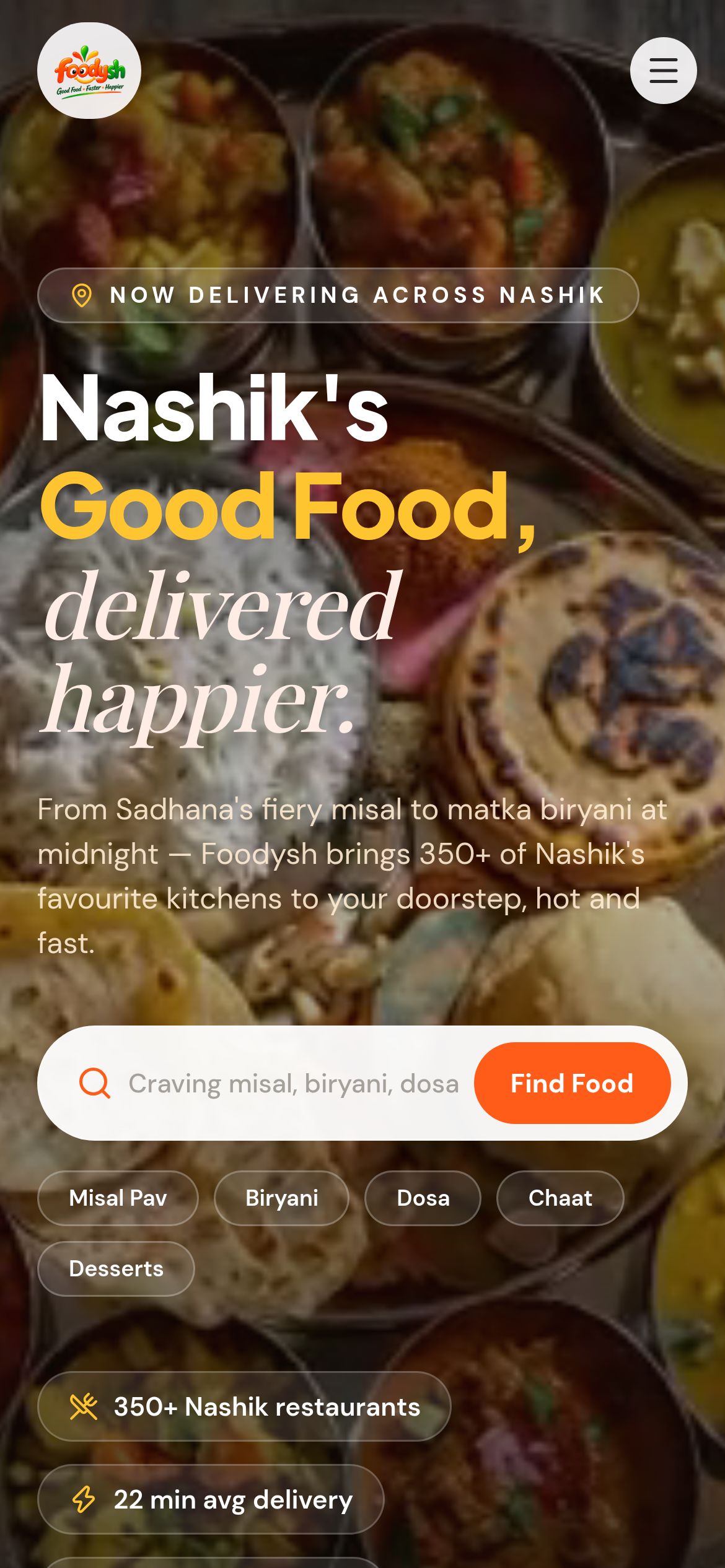Foodysh: Foodysh on a phone