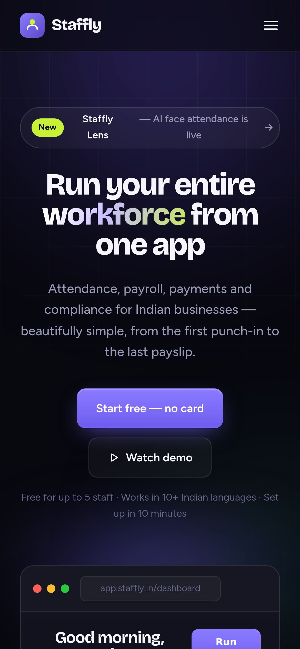 Staffly: Staffly on a phone